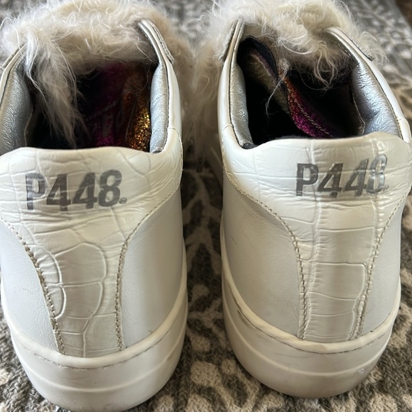 P448 Thea rainbow glitter fuzzy shoelace sneakers - Picture 8 of 11